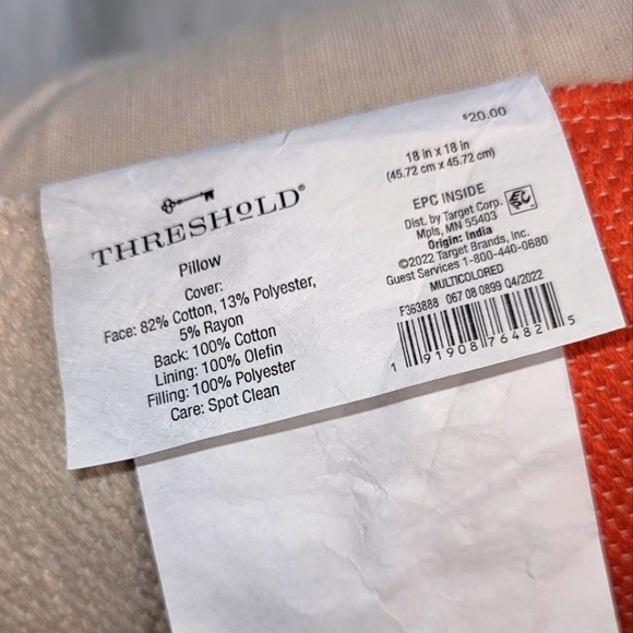 Color Block Square Throw Pillow - Threshold™ - Picture 6 of 6